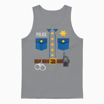 Police Uniform Officer Costume Halloween Unisex Tank Top - Sport Grey