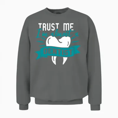 Dental Student Funny Unisex Sweatshirt - Graphite Heather