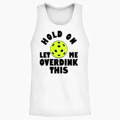 Funny Pickleball Unisex Tank Top - White