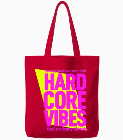 Hardcore Vibes Neon (tomorrowland Edition 25) Tote Bags - Red