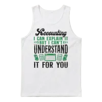 Accountant Bookkeeper Accounting Unisex Tank Top - White – 1