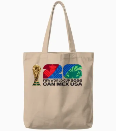 Fifa World Cup26 Fifa Host Country Trophy Color Tote Bags - Natural