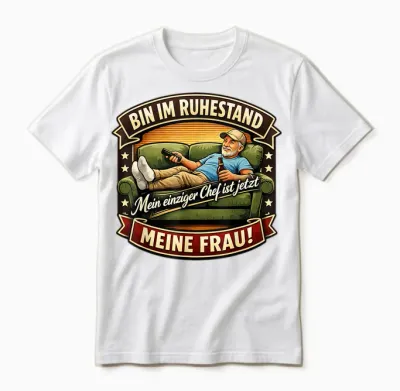 Rente 2026 Ruhestand Pension Pensionär Lustiges Rentner Unisex T-Shirt - White