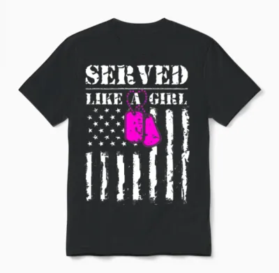 Served Like a Girl Unisex T-Shirt - Black