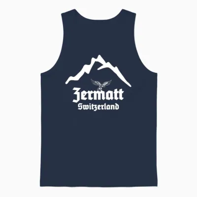 Zermatt Swiss Region Switzerland, Schweiz Unisex Tank Top - Navy
