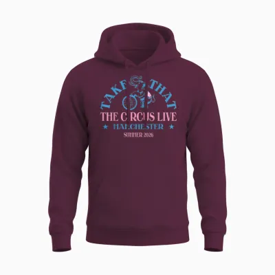 Take That the Circus Live Manchester Unisex Hoodie - Maroon