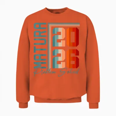 Matura 2026 | Maturant | Maturantin | Abschluss Absolventen Unisex Sweatshirt - Orange