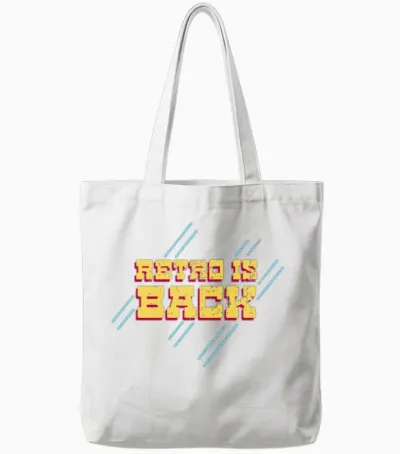 Nostalgia Retro Is Back Tote Bags - White