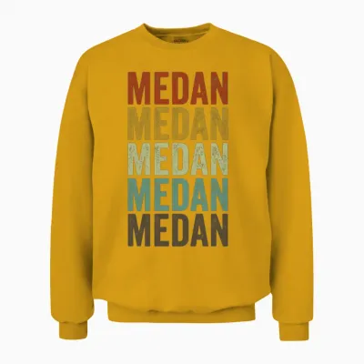 Medan Indonesia Retro Vintage Unisex Sweatshirt - Gold