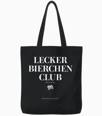 Tasty Beer Club X Official Member Mallorca Beer Back Tote Bags - Black