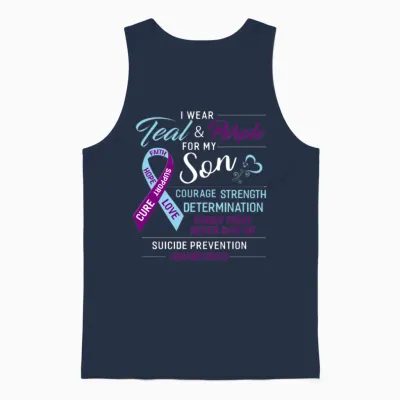Courage Strength Determination Unisex Tank Top - Navy
