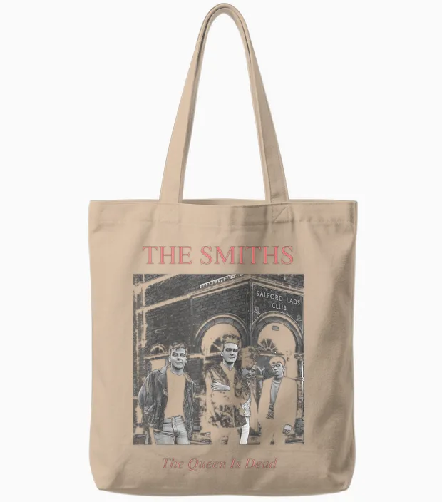 The Smiths the Queen Is Dead Salford Lads by Stephen Wright Tote Bags in Natural