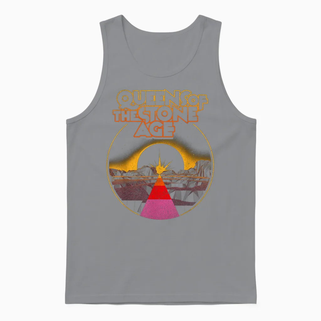 Official Queens of the Stone Age Desert Sun Unisex Tank Top in Sport Grey