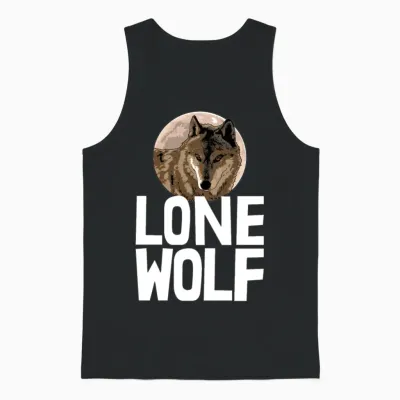 Lone Wolf Unisex Tank Top - Black