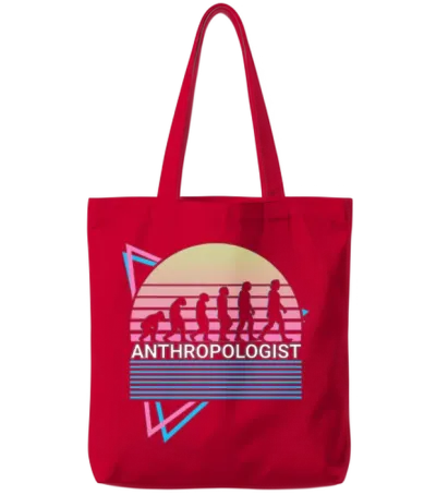 Anthropologist Anthropology Retro Tote Bags - Red