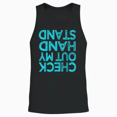 Check Out My Handstand Funny Gymnastics Gift Boys Girls T-Shirt Small Unisex Tank Top - Black