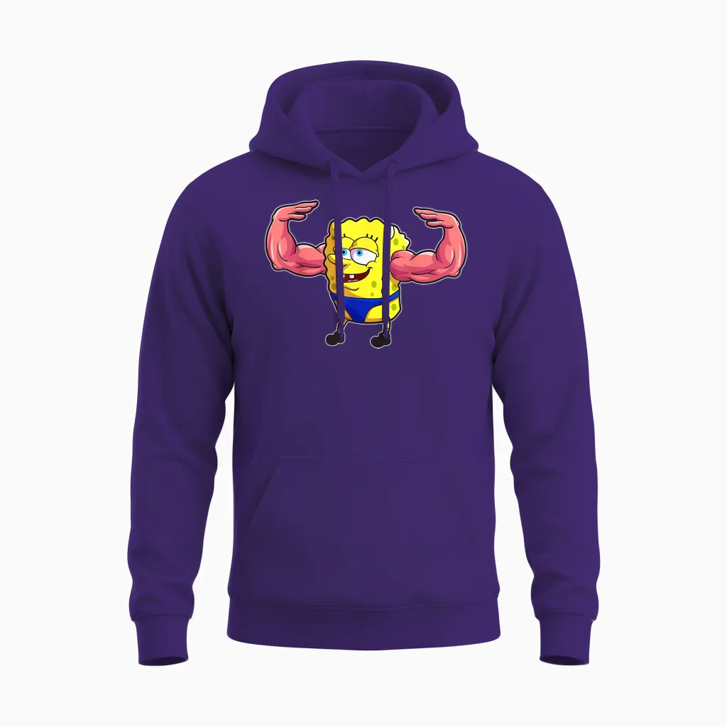 Mademark X Spongebob Squarepants - Spongebob Musclebob Squarepants Unisex Hoodie in Purple