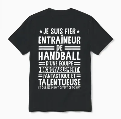 Funny Coach I Am Proud Handball Trainer Unisex T-Shirt - Black