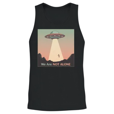 Retro Ufo Encounter Unisex Tank Top - Black