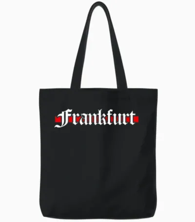 Frankfurt Geschenk Herren Damen Frankfurter Hooligan Ultras Tote Bags - Black