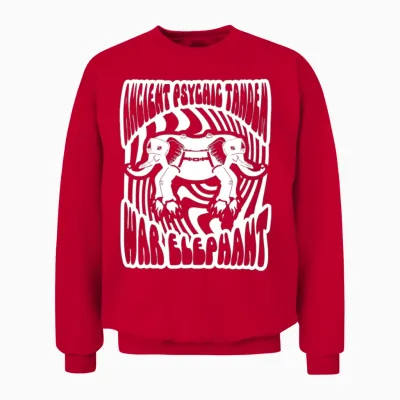Ancient Psychic Tandem War Elephant Unisex Sweatshirt - Red