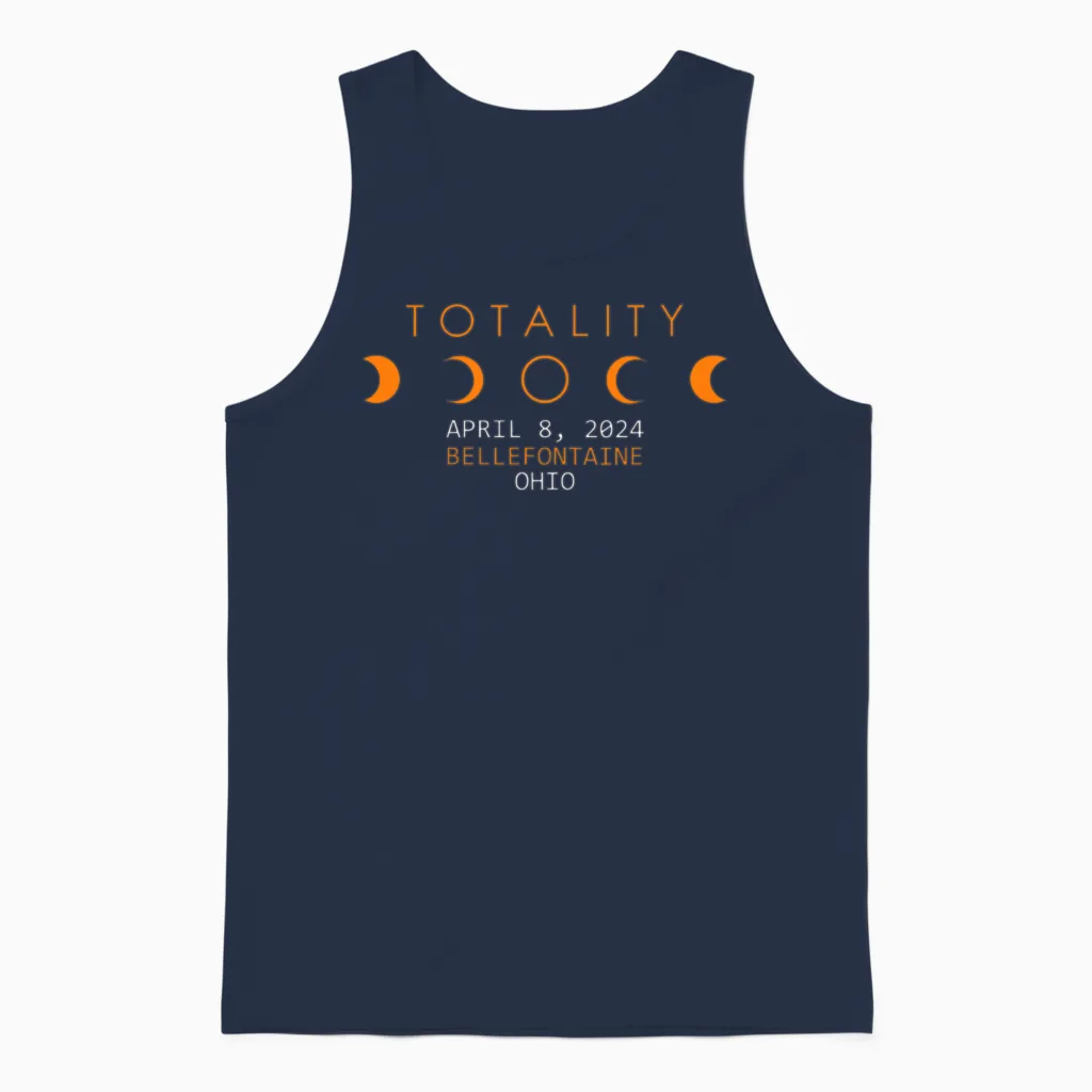 Totality Eclipse Path of Totality Ohio America Unisex Tank Top in Navy