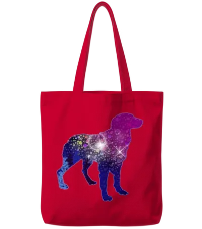 Colorful Dog Tote Bags - Red