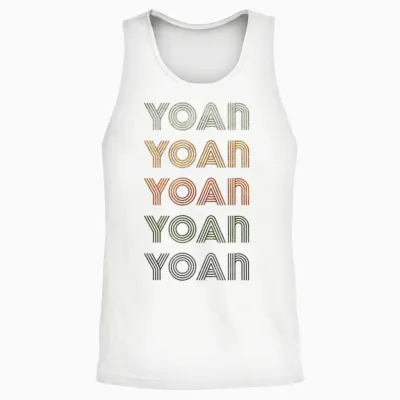 Love Heart Yoan T-Shirt Grunge Style Vintage Noir Yoan Unisex Tank Top - White