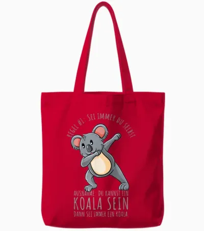 Sei Immer Du Selbst Mädchen Koala Tote Bags - Red