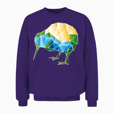 Polygon Kiwi Mosaic Unisex Sweatshirt - Purple