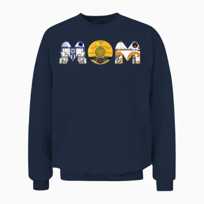 Star Wars Droids R2-D2 C-3po Bb-8 Mom Mother’s Day Birthday Unisex Sweatshirt - Navy