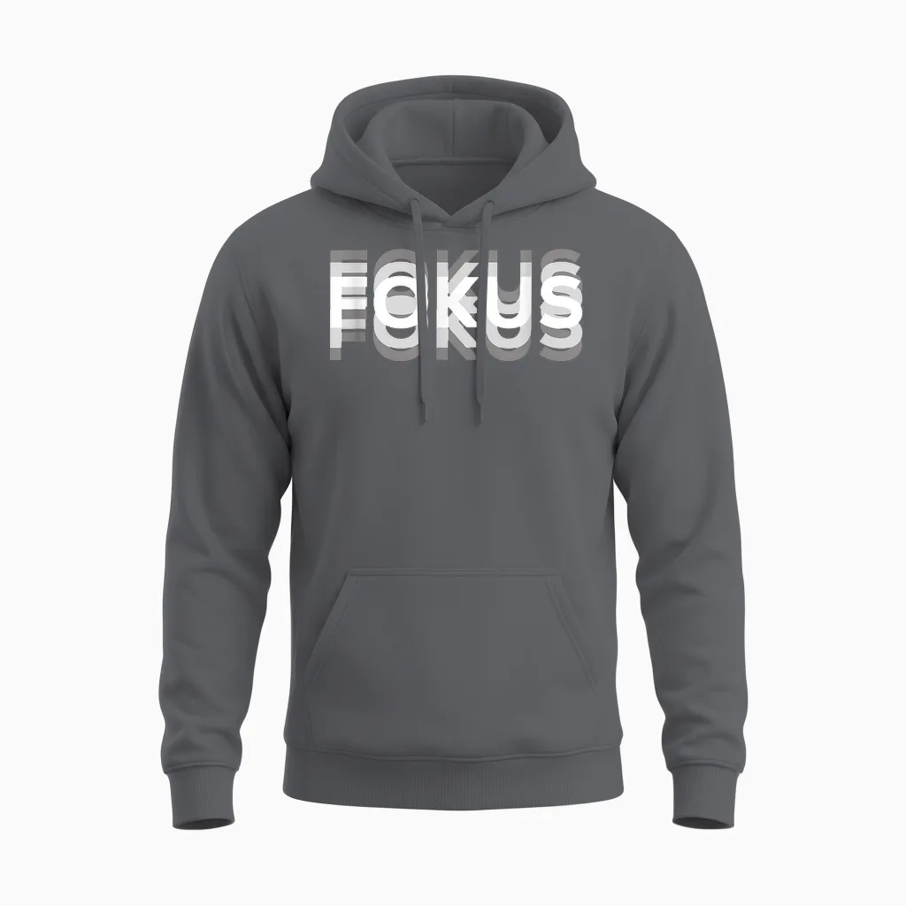 Fokus Humor Lustige Grafik T-Shirt Für Männer, Retro, Schwarz, S Unisex Hoodie in Charcoal