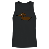 Funny Dachshund Unisex Tank Top - Black – 2