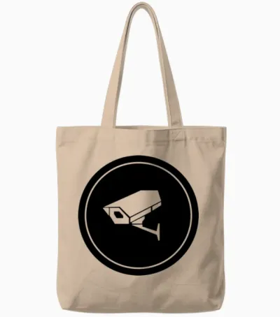 Security Camera Tote Bags - Natural
