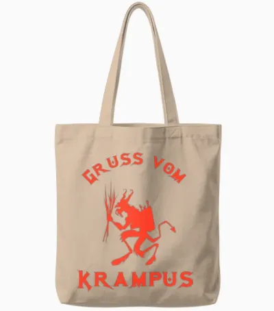 Krampus Vintage - Gruss Vom Krampus Tote Bags - Natural