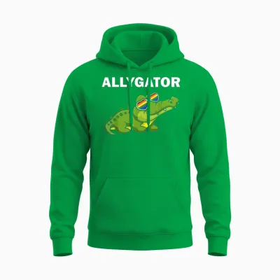 Allygator Straight Ally Alligator Lgbtq+ Homosexueller Unterstützer Unisex Hoodie - Irish Green