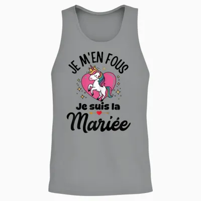 Future Bride Idea Evjf Costume Girl Unicorn T-Shirt, Black, S Unisex Tank Top - Sport Grey