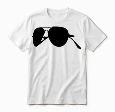 Pilot Sunglasses Unisex T-Shirt - White