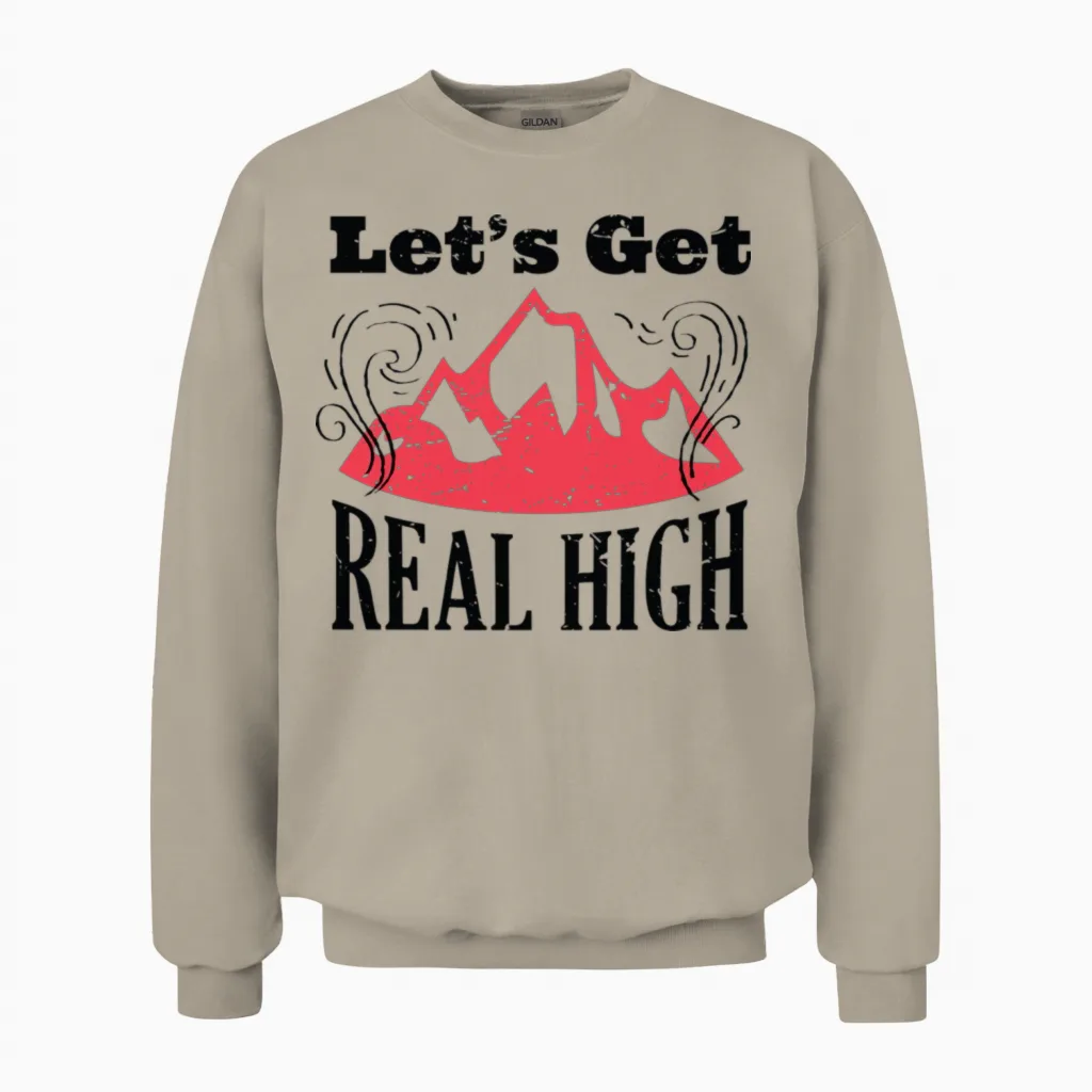 Mountains Hiking Camping Climbing Mountains Hiking Unisex Sweatshirt in Sand