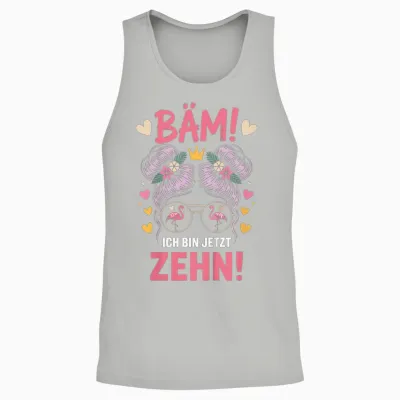 10 Geburtstag Mädchen Geburtstagsshirt Bäm Ich Bin 10 Jahre Unisex Tank Top - Ash