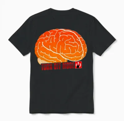 Brain Self Control Turn off Relax Work Mode On Unisex T-Shirt - Black