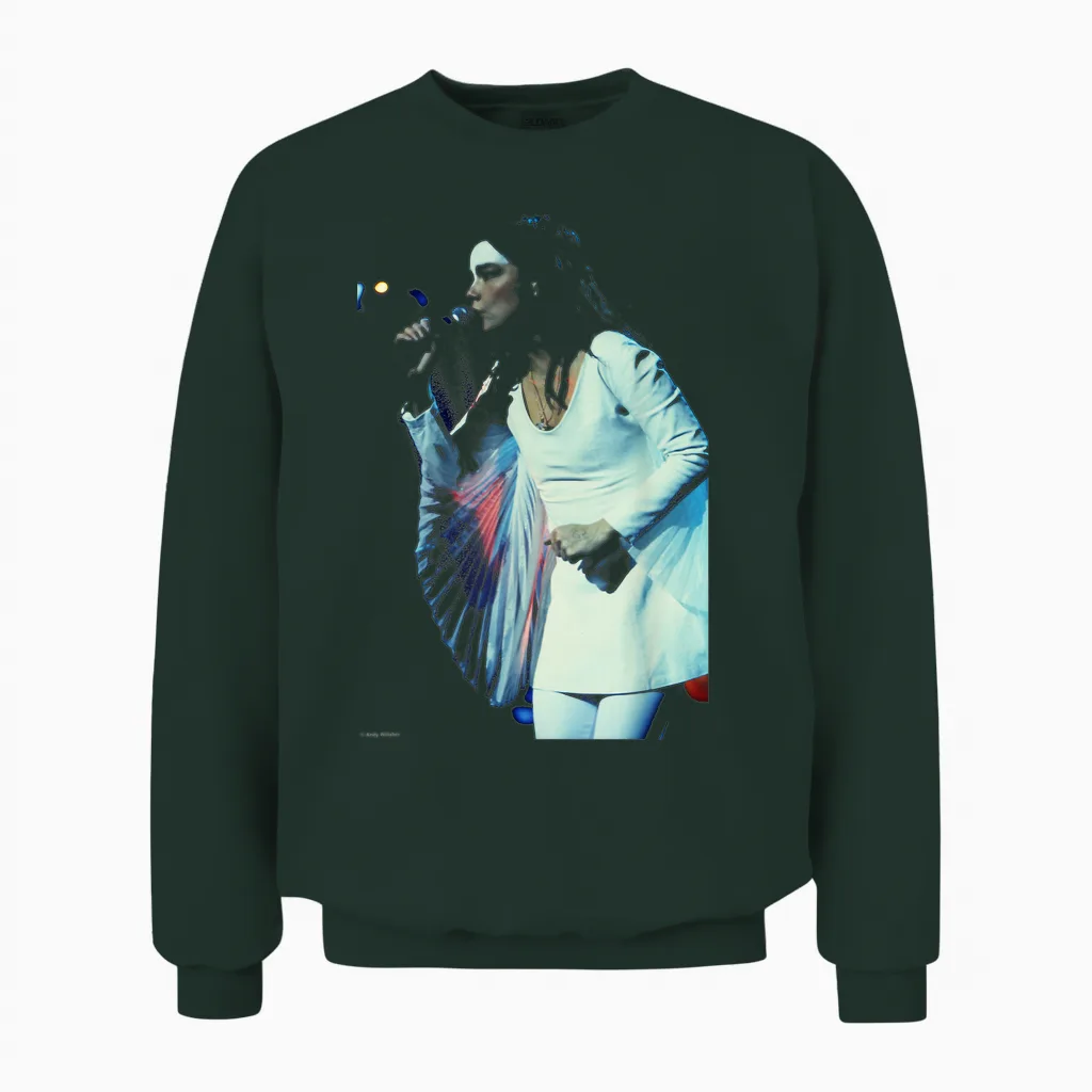 Andy Willsher Bjork Homogenic Tour Angel Dress 1997 Unisex Sweatshirt in Forest