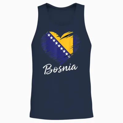 Bosnien Und Herzegowina Flagge Bosnische Wurzeln Unisex Tank Top - Navy