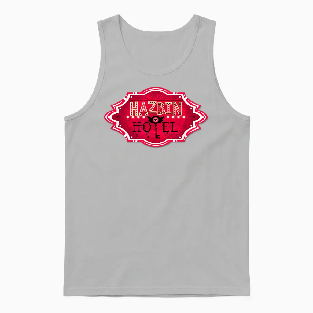 Hazbin Hotel - Title Unisex Tank Top in Ash