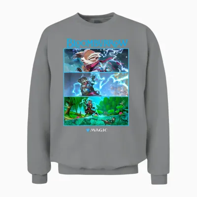 Magic: the Gathering Bloomburrow Panels T-Shirt, Black, S Unisex Sweatshirt - Sport Grey