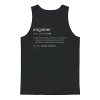 Engineer Definition Civil Engineering Mechanical Unisex Tank Top - Black – 1