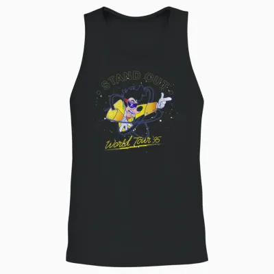 Disney a Goofy Movie Powerline Stand Out World Tour '95 Unisex Tank Top - Black