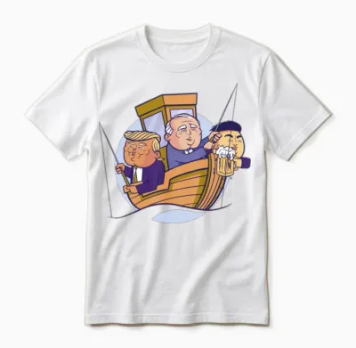 Presidents Fishing Funny Presidents Fishing Funny Unisex T-Shirt - White