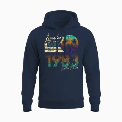 40. Geburtstag 40 Legendär Seit Mai 1983 Unisex Hoodie - Navy