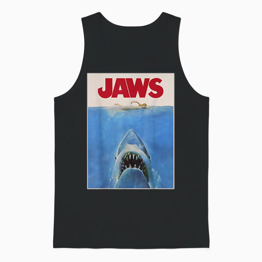 Jaws Classic Movie Unisex Tank Top in Black
